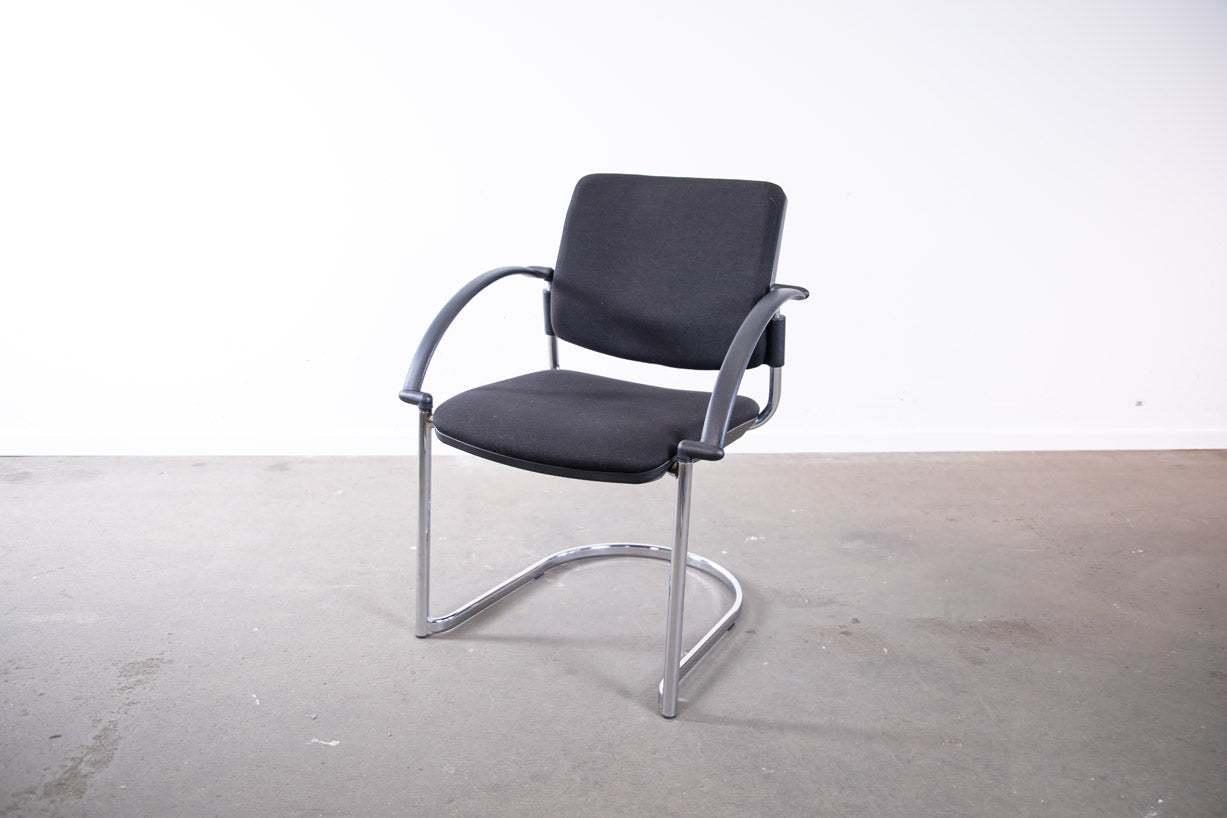 TopStar "Open Chair 40", Freischwinger, Chrom/Schwarz