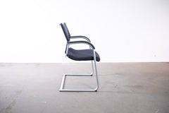 Wilkhahn "Modus 277/07", Freischwinger, Stoff, Silber/Schwarz