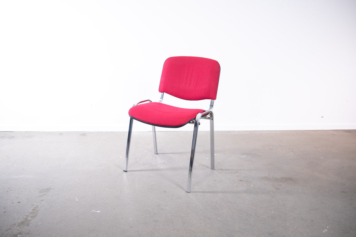 NowyStyl Besucherstuhl, Chrom/Rot