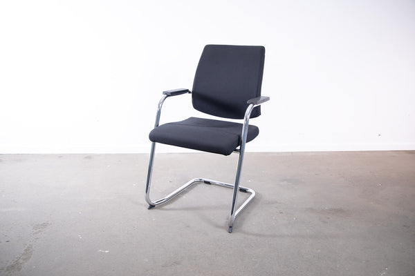 Sedus "Black Dot" bd-233, Freischwinger, Chrom/Schwarz