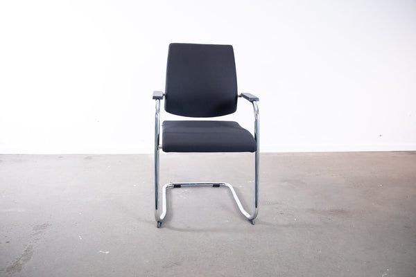 Sedus "Black Dot" bd-233, Freischwinger, Chrom/Schwarz