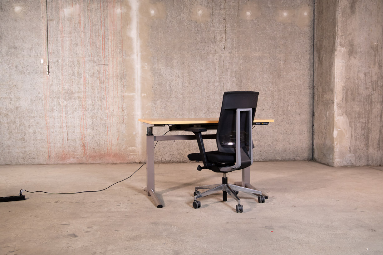 Oka  elektrisch höhenverstellbarer Schreibtisch Buche 120x80