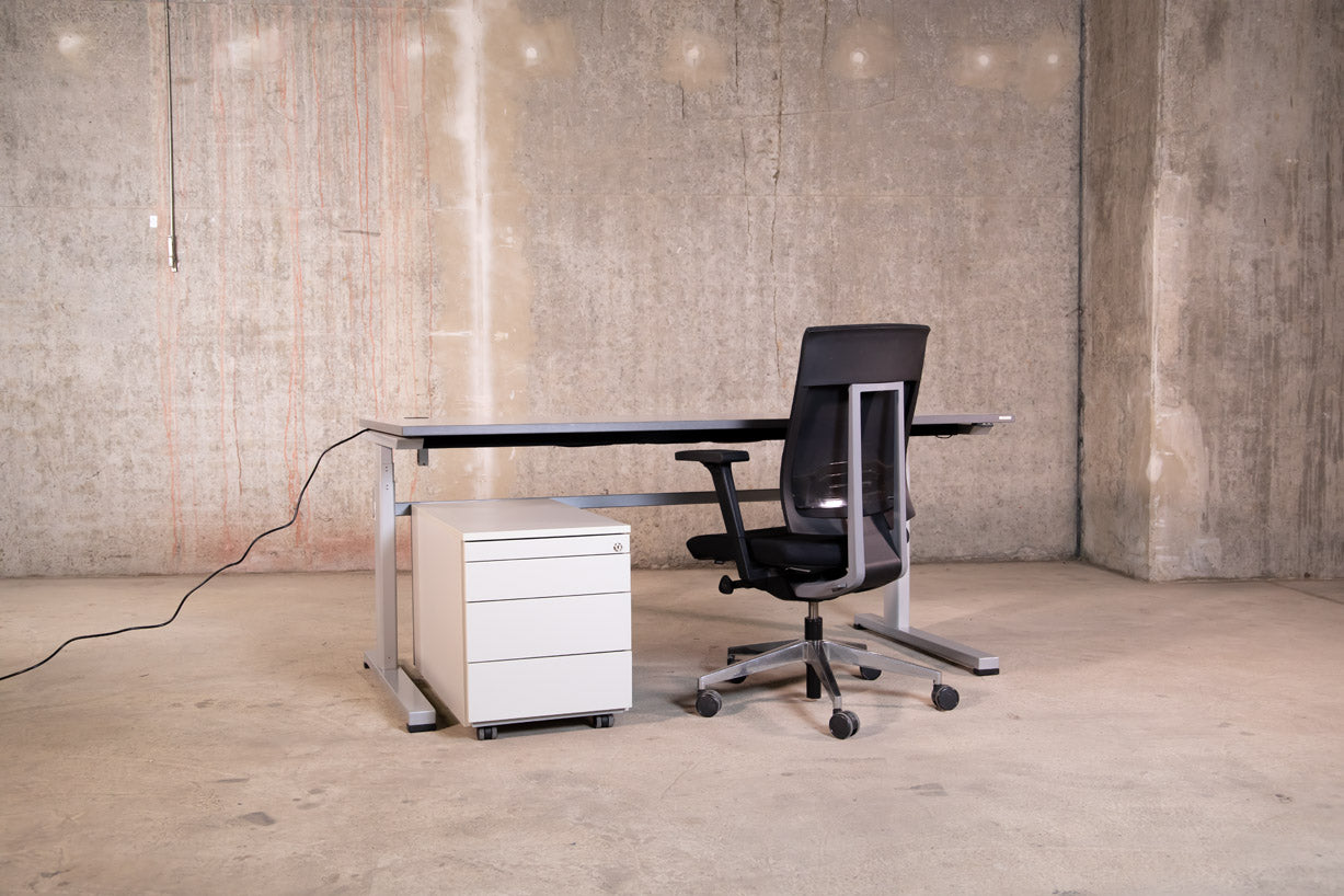 Steh Sitz Schreibtisch / Vario Stage / elektrischer Schreibtisch