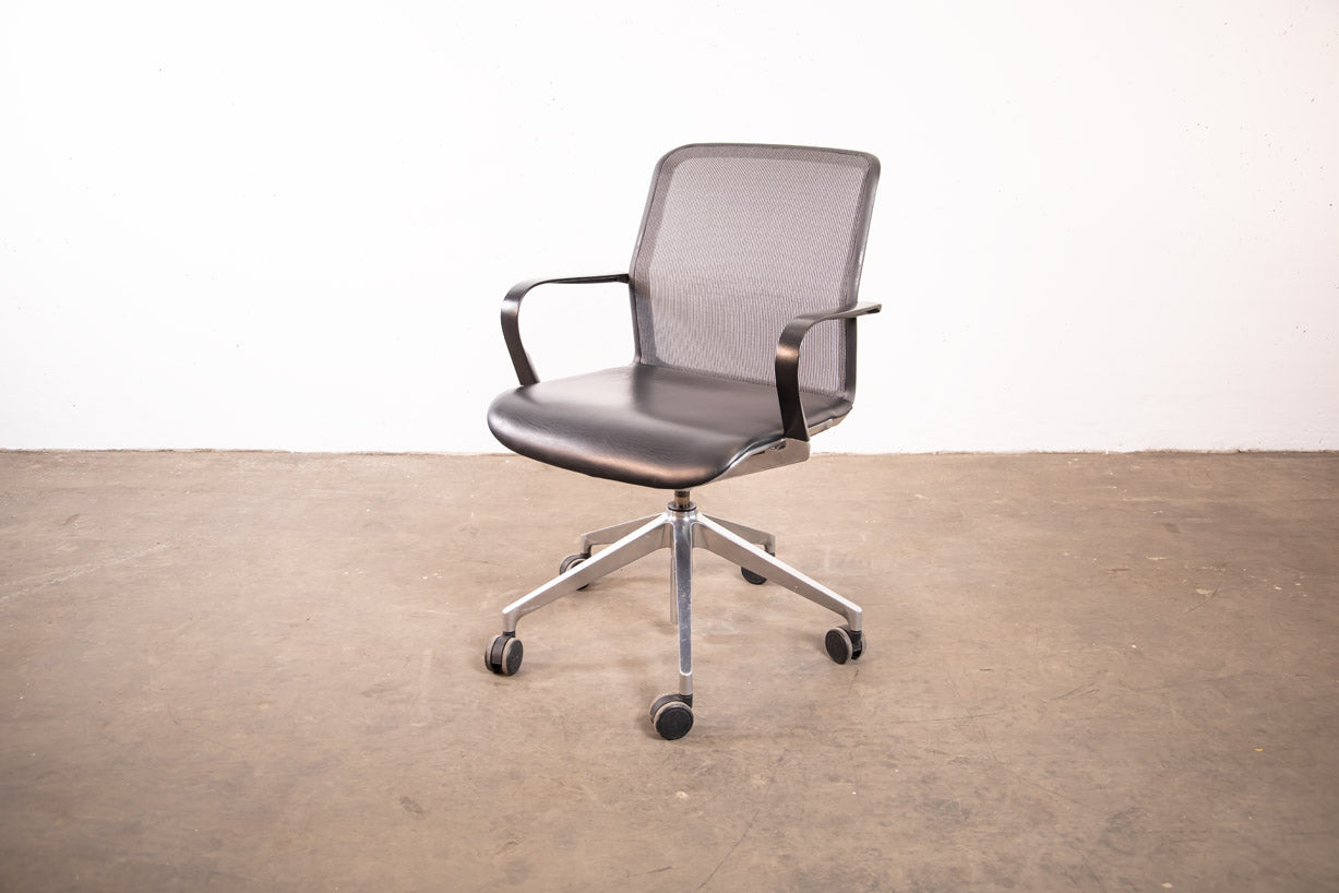 Vitra Unix Chair schwarz/grau Leder