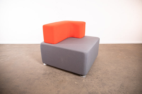 Steelcase "B-Free" Lounge-Ecke Grau/Rot