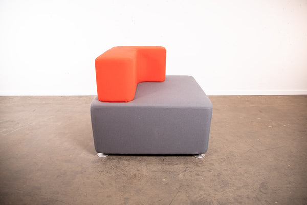 Steelcase "B-Free" Lounge-Ecke Grau/Rot