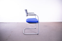 Rovo Chair "2425AS", Freischwinger, Stapelstuhl, Hellgrau/Schwarz/Blau