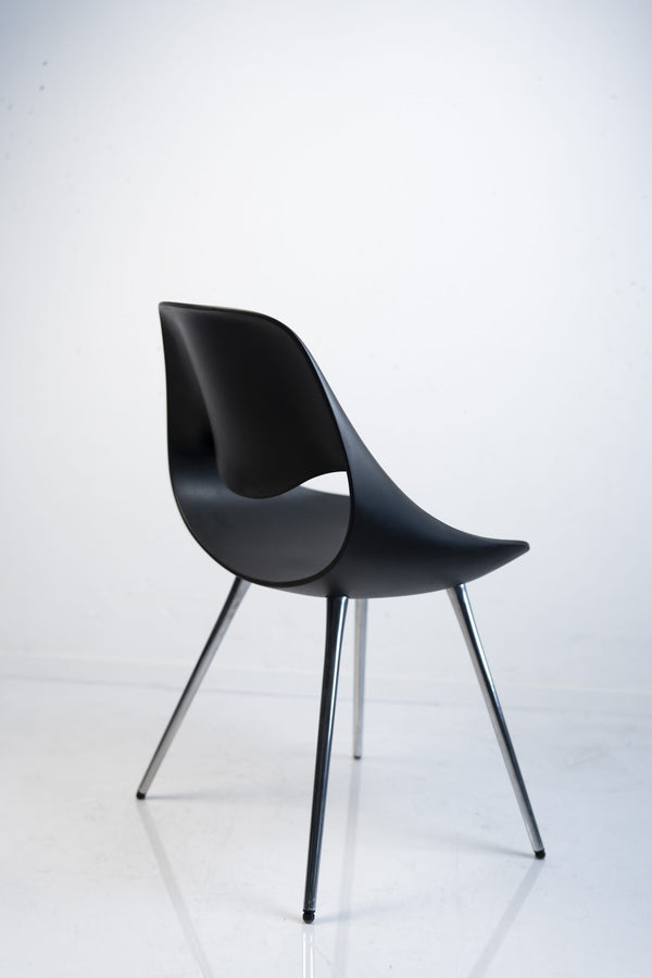 Besucherstuhl ZÜCO "LITTLE PERILLO XS", Kunststoff, Chrom/Schwarz