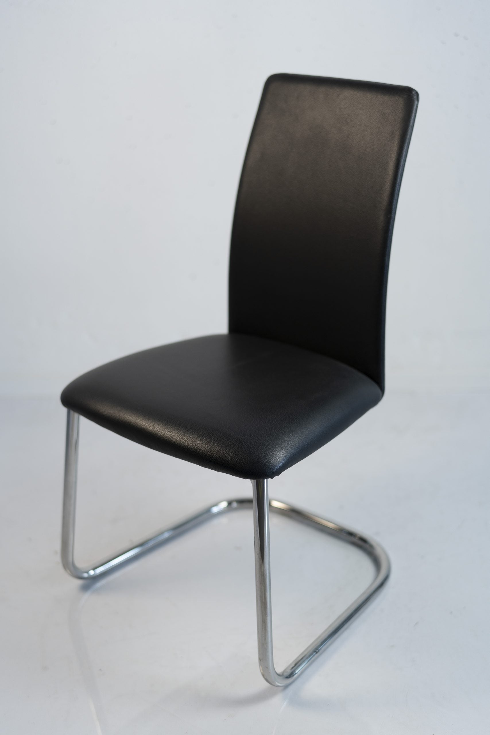 Effezetta, Freischwinger, Leder/Chrom/Schwarz