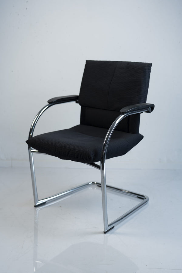 Vitra "Figura", Freischwinger,  Chrom/Dunkelblau