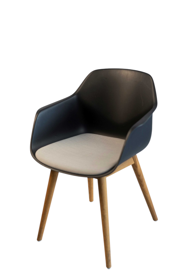 FourDesign "FourMe 44", Besucherstuhl, Holz/Schwarz/Grau