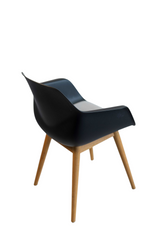 FourDesign "FourMe 44", Besucherstuhl, Holz/Schwarz/Grau