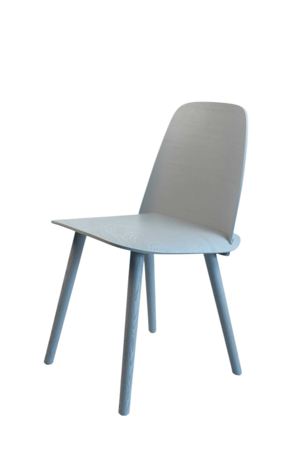 Muuto "Nerd chair", 4-Fuß-Stuhl, Holz, Hellgrau