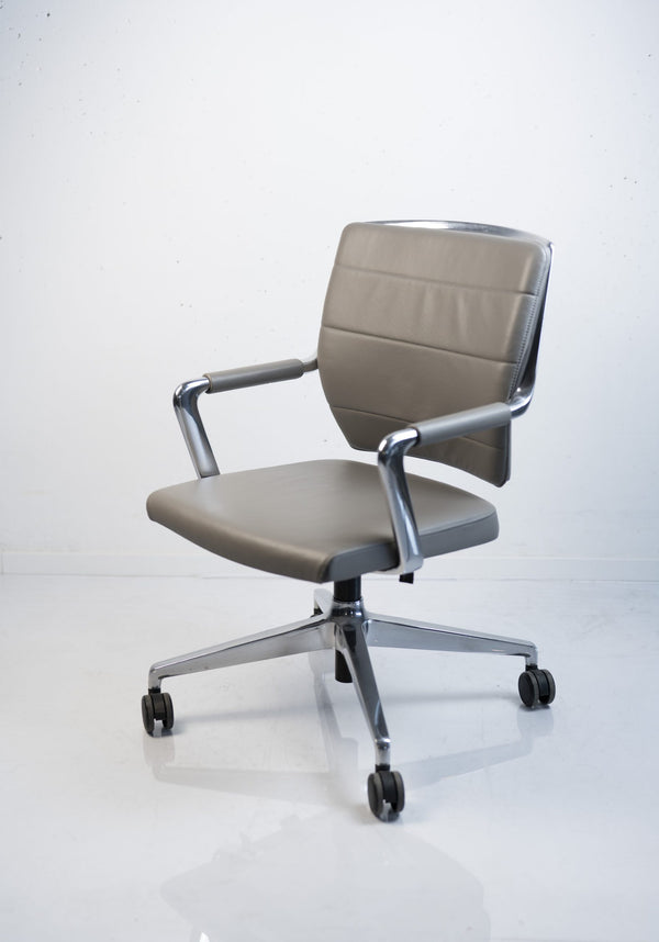 Sedus "Crossline Prime" CN-205, Drehsessel, Leder, chrom/grau