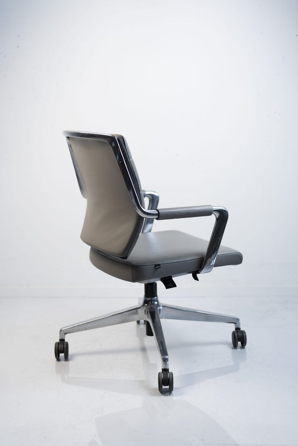 Sedus "Crossline Prime" CN-205, Drehsessel, Leder, chrom/grau