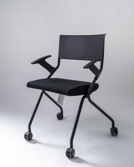 Sedus "flip flap", Klappstuhl mit Armlehnen und Rollen, Schwarz