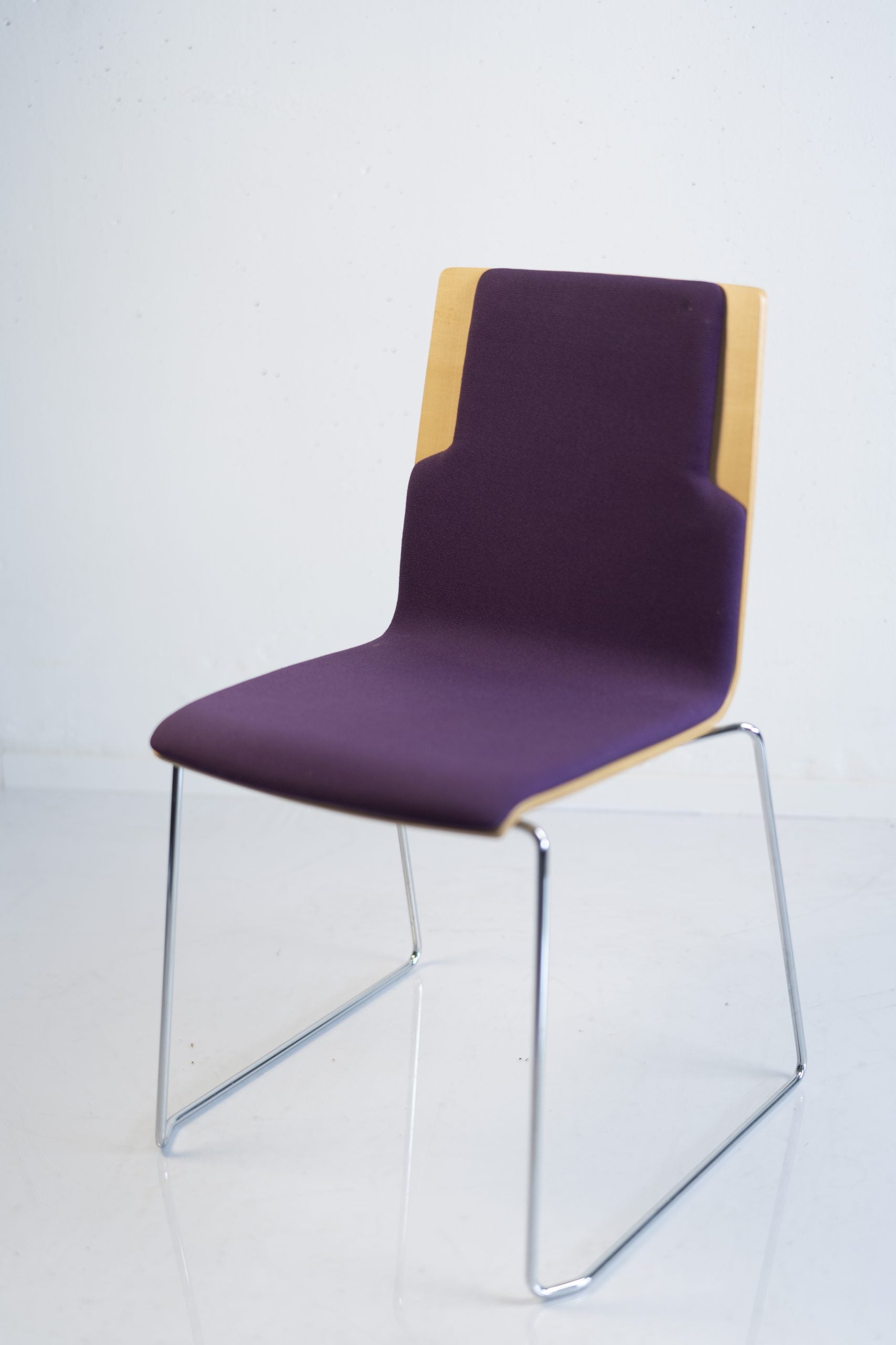 Sedus "Meet chair" mt-246, Kufenstuhl, Chrom/lila