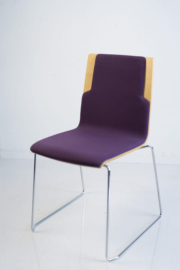Sedus "Meet chair" mt-246, Kufenstuhl, Chrom/lila