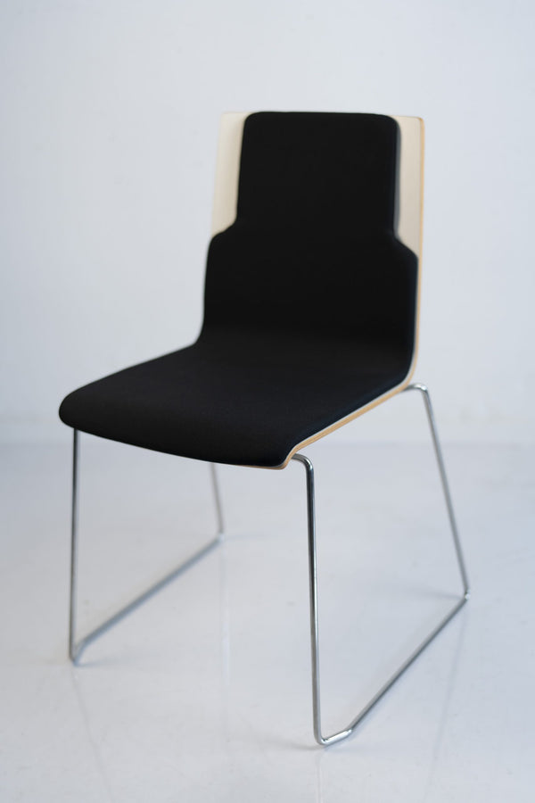 Sedus "Meet chair" mt-246, Kufenstuhl, Chrom/Weiß/Schwarz