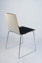 Sedus "Meet chair" mt-246, Kufenstuhl, Chrom/Weiß/Schwarz