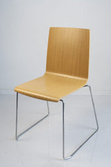 Sedus "Meet chair" mt-246, Kufenstuhl, Chrom/Eiche