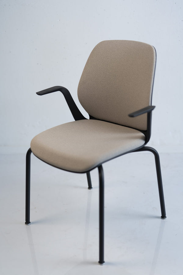 Sedus "se:flex", 4-Fuß-Stuhl, Schwarz/Beige