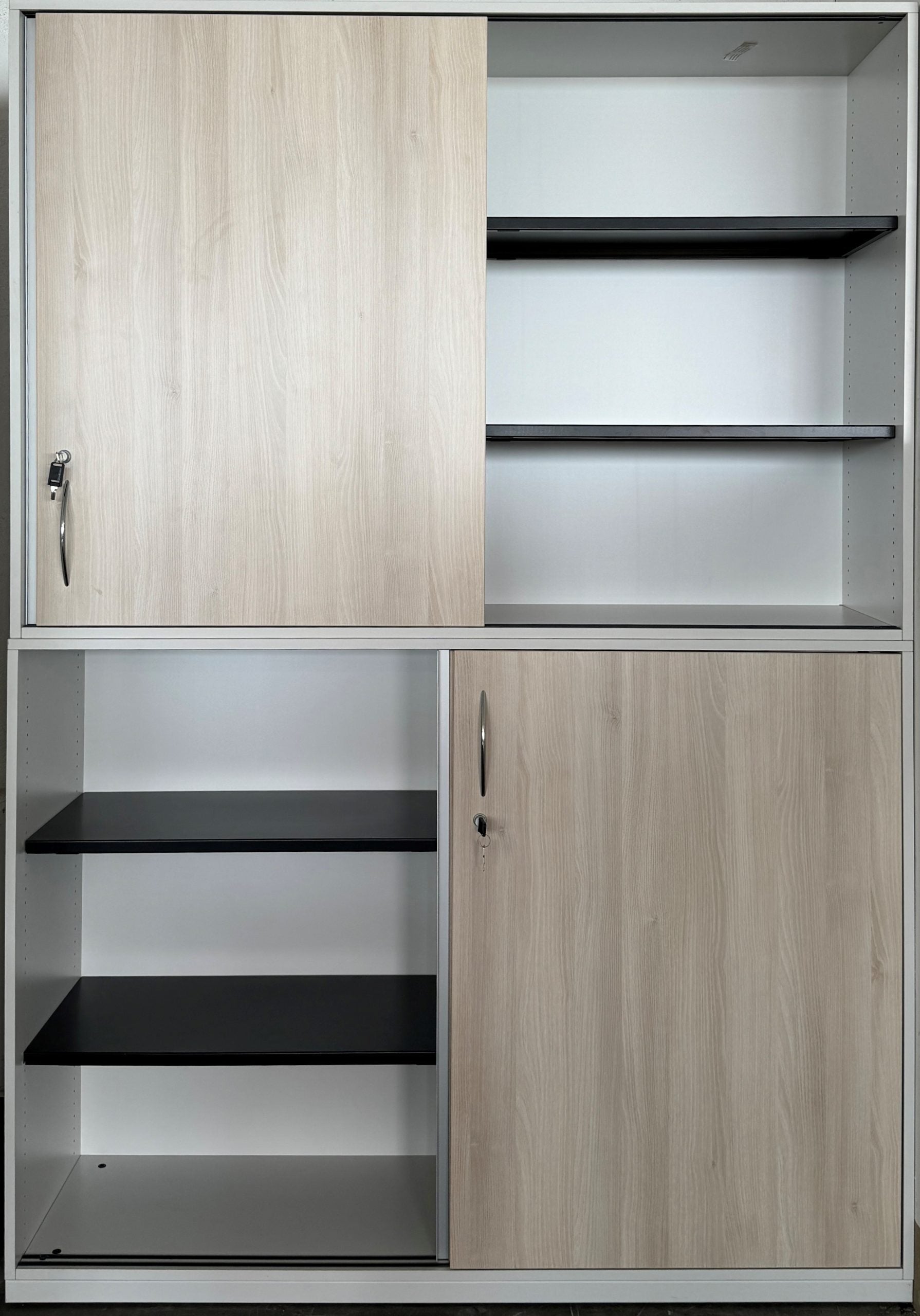 Sideboard-Schrank, Akazie-Optik, 160 breit - Steelcase