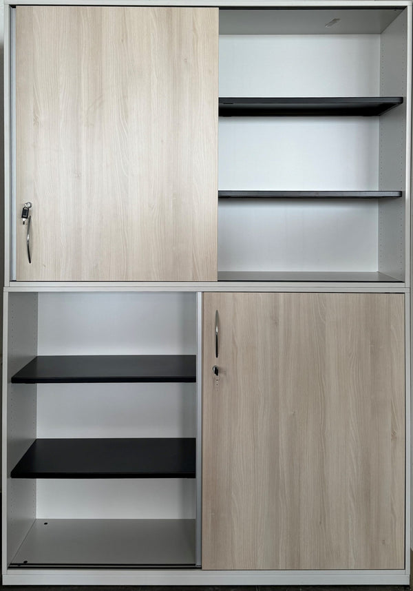 Sideboard-Schrank, Akazie-Optik, 160 breit - Steelcase