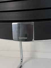 Steelcase, "Number one", Freischwinger, Leder, Chrom/Schwarz