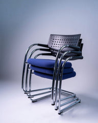 Vitra "Visavis" Step Freischwinger blau/chrom