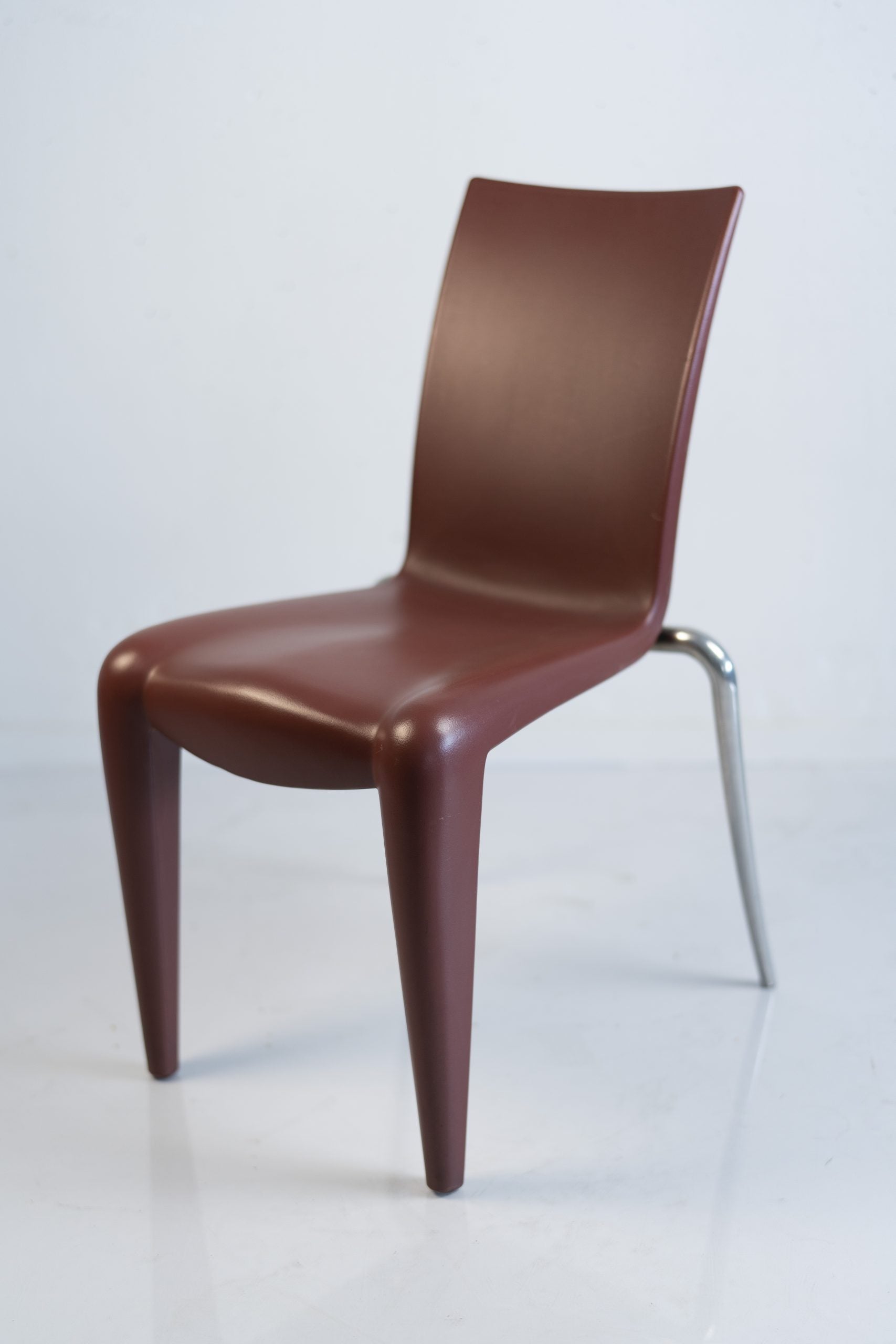 Besucherstuhl Vitra "Louis 20" Chrom/Rot