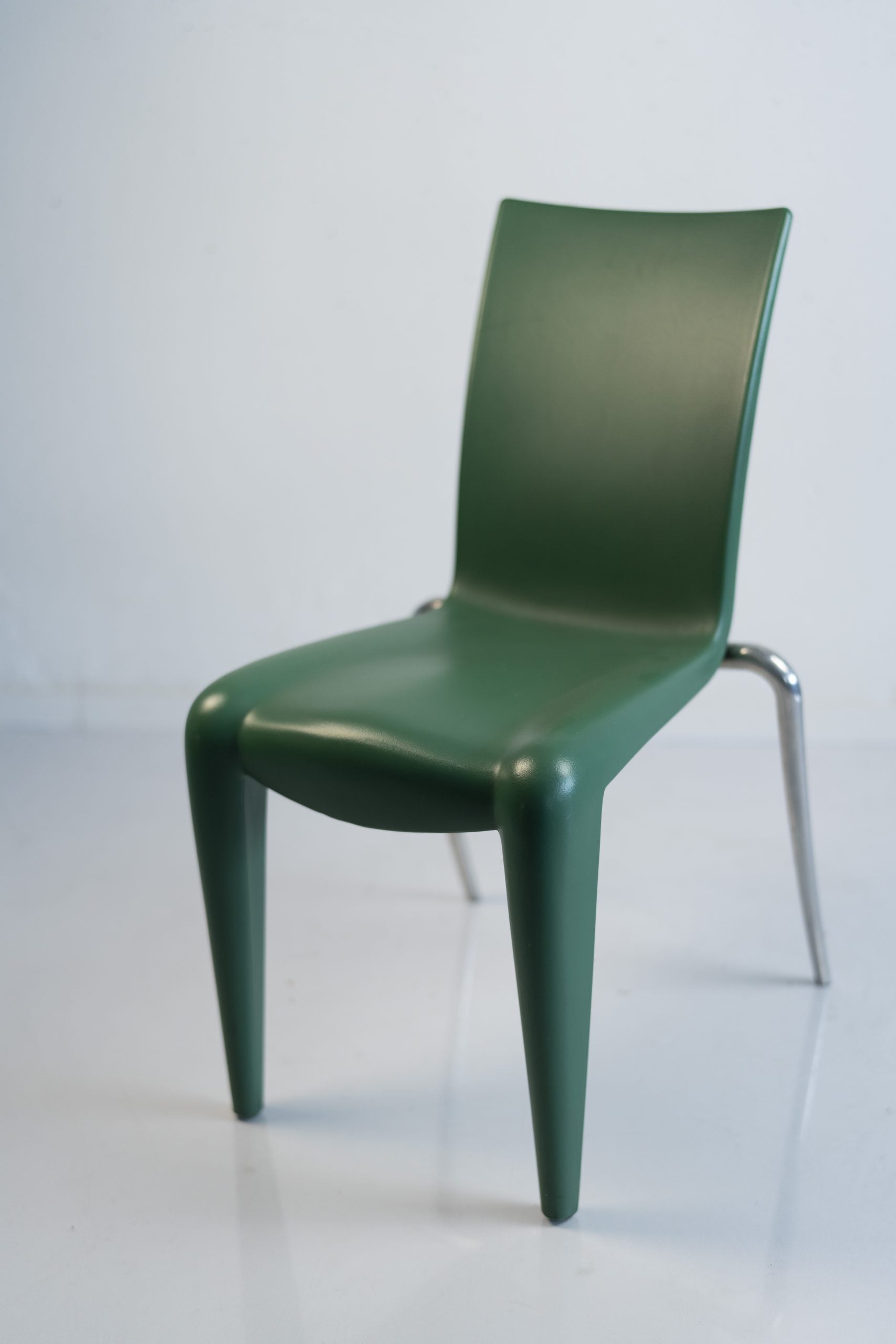 Besucherstuhl Vitra "Louis 20", Chrom/Grün