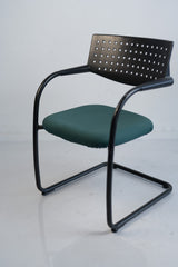 Vitra "Vis a vis Step", Freischwinger, Schwarz/Grün