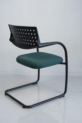Vitra "Vis a vis Step", Freischwinger, Schwarz/Grün