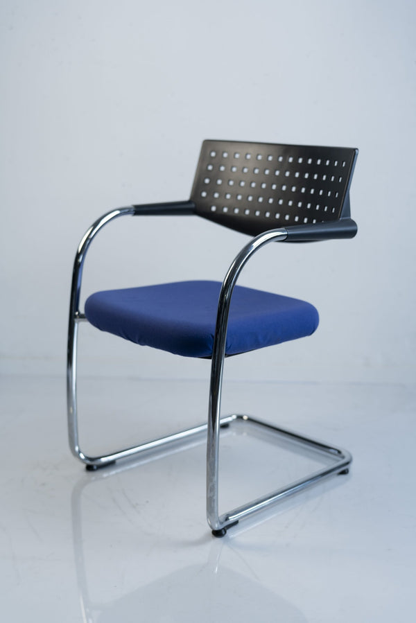Vitra "Visavis" Step Freischwinger blau/chrom
