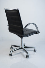 Walter Knoll, Drehstuhl, Leder, Chrom/Schwarz