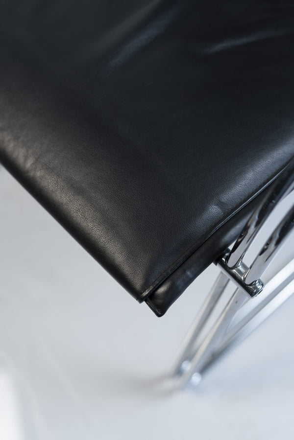 Walter Knoll "QUATTRO", Freischwinger, Leder, Chrom/Schwarz