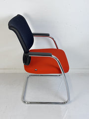 Freischwinger, schwarz/orange - Sedus